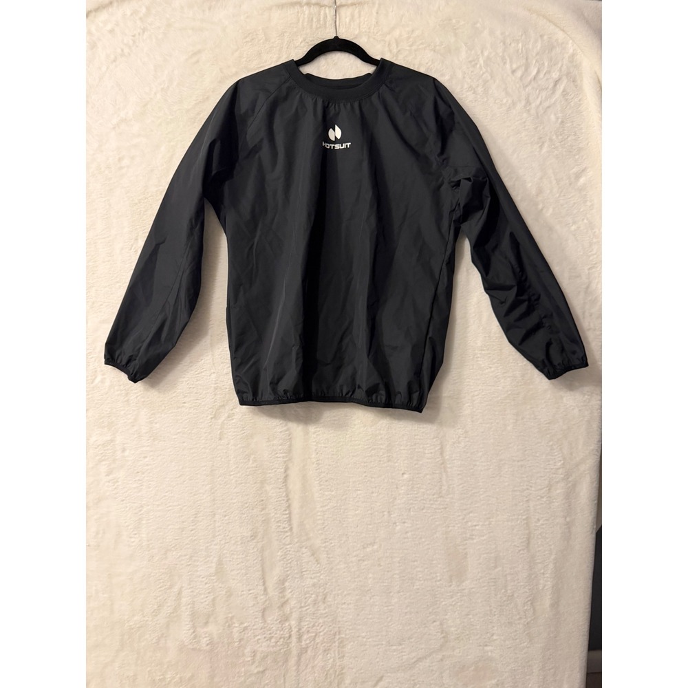 Hotsuit Women Sauna Jacket Black Silver Heat Trapping Sweat Suit Top Large L